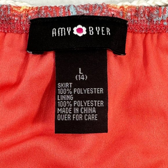 Amy Byer Girl's Sz Large 14 Skirt And Top Set Lined Ruffled Red Festive Preowned - Picture 11 of 16